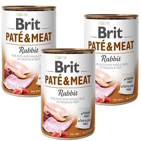 Brit Pate&Meat Rabbit Karma z królikiem dla psa 6x400g PAKIET