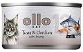 Ollo nr 12 Tuna&Chicken with Shrimp Mokra Karma z tuńczykiem, kurczakiem i krewetką w galaretce dla kota 70g