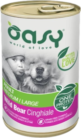 Oasy One Protein Adult Medium/Large Wild Boar Karma z dziczyzną dla psa 400g