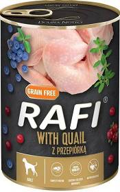 Rafi with Quail Mokra Karma z przepiórką, borówką i żurawiną dla psa 400g