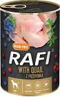 Rafi with Quail Mokra Karma z przepiórką, borówką i żurawiną dla psa 400g
