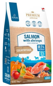 Pokusa Premium Selection Countryside Salmon with Shrimps Karma dla psa 3kg