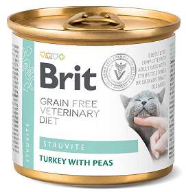 Brit Veterinary Diet Struvite Turkey&Pea Karma z indykiem dla kota 200g