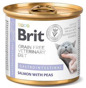 Brit Veterinary Diet Gastrointestinal Salmon&Pea Karma z łososiem dla kota 200g