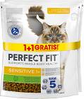 Perfect Fit Cat Sensitive 1+ Karma z indykiem dla kota 750g + 750g GRATIS