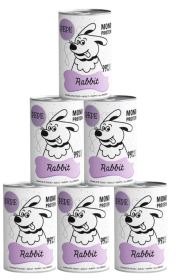 Paka Zwierzaka PEPE Rabbit Mokra Karma z królikiem dla psa 6x400g PAKIET