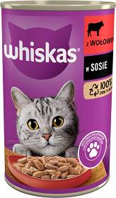 Whiskas Adult Karma z wołowiną w sosie dla kota 400g