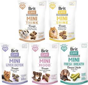Brit Care Mini Treats Pakiet degustacyjny Przysmaki funkcyjne dla psa 4x50g + Brit Mini Dental Fresh 7szt.