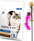 Perfect Fit Cat Indoor 1+ Karma z kurczakiem dla kota 7kg + Wędka dla kota GRATIS