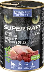 Super Rafi Cat Karma z przepiórką i wątróbką z królika dla kota 400g