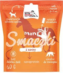Syta Micha Mini Przysmaki z koniną dla psa 60g 