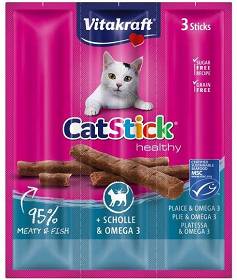 Vitakraft Kabanosy Cat Stick Mini z flądrą i kwasami Omega-3 dla kota op. 3szt.