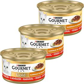 Gourmet Gold Sauce Delight Karma z wołowiną dla kota 12x85g PAKIET