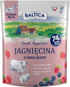 Baltica Smaki Regionów Adult Small Karma z jagnięciną i królikiem dla psa 1kg