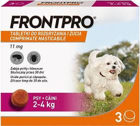 Frontpro Tabletka na kleszcze i pchły S 11.3mg dla psa 2kg-4kg 3szt.
