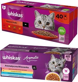 Whiskas Klasyczne Posiłki i Aromatyczna Mieszanka Karma w sosie dla kota 80x85g