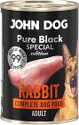 John Dog Pies Adult Pure Black Special Edition Rabbit Karma z królikiem 400g
