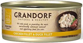Grandorf Adult Chicken&Duck Fillet Karma z kurczakiem i kaczką w sosie dla kota 70g