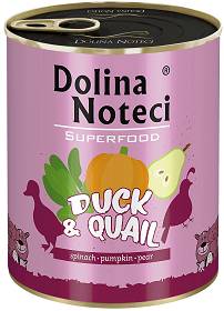 Dolina Noteci Superfood Karma z kaczką i przepiórką dla psa 800g