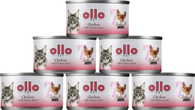 Ollo nr 7 Chicken&Chicken Heart Karma z kurczakiem i sercami kurczaka w sosie dla kota 24x70g PAKIET