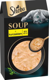 Sheba Soup Mokra Karma z kurczakiem dla kota 4x40g