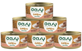 Oasy Caprice Mousse with Salmon Karma z łososiem dla kota 6x85g PAKIET