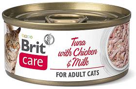 Brit Care Cat Tuna with Chicken&Milk Karma z tuńczykiem kurczakiem i mlekiem dla kota 70g [Data ważności: 20.08.2024]