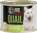 John Dog for Cats Quail Mousse Karma z przepiórką dla kota 200g