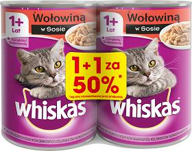 Whiskas Adult Karma z wołowiną w sosie dla kota 2x400g PAKIET (1+1 za 50%)