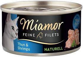 Miamor Feine Filets Naturell Karma z tuńczykiem i krewetkamiw sosie dla kota 80g