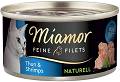 Miamor Feine Filets Naturell Karma z tuńczykiem i krewetkamiw sosie dla kota 80g