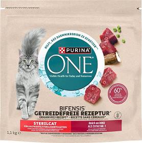 Purina ONE Cat Karma z wołowiną dla kota 1.1kg