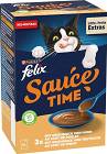 Felix Sauce Time Mokra Karma z kurczakiem i indykiem dla kota 6x40g