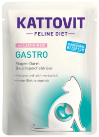 Kattovit Feline Diet Gastro  (Lachs+Reis) Mokra Karma łososiem i ryżem dla kota 85g