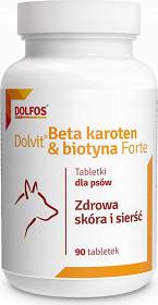 Dolvit Beta Karoten&Biotyna Forte dla psa Suplement diety 90 tab.