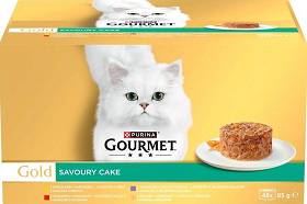 Gourmet Gold Savoury Cake Karma Mix Smaków w sosie dla kota 48x85g