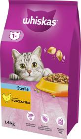 Whiskas Adult Sterile Karma z kurczakiem dla kota 1.4kg