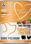 Euro Premium Pate Adult Turkey&Chicken Karma z indykiem i kurczakiem dla psa 400g
