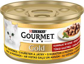 Gourmet Gold Karma z kurczakiem i wątróbką w sosie dla kota 85g