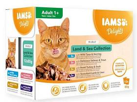 IAMS Cat Delights Land&Sea Jelly Karma w galarecie dla kota 12x85g PAKIET