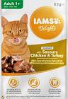 IAMS Cat Delights Chicken&Turkey Karma z kurczakiem i indykiem dla kota 85g
