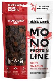 Wiejska Zagroda Monoprotein Soft Snacks Przysmak z wołowiną dla psa 115g