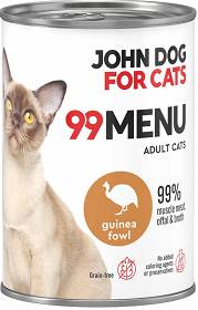 John Dog for Cats 99 MENU Adult Guinea Fowl Karma z perliczką dla kota 400g