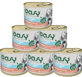 Oasy One Protein Puppy Mini Salmon Karma z łososiem dla szczeniaków  6x200g PAKIET