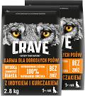 Crave Adult Karma z indykiem i kurczakiem dla psa 2.8kg + 2.8kg GRATIS