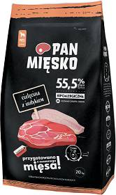 Pan Mięsko Adult Medium Karma z cielęciną i indykiem dla psa 20kg