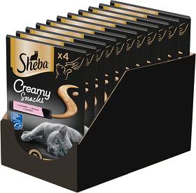 Sheba Creamy Snacks Przysmak z łososiem dla kota 44x12g OPAKOWANIE ZBIORCZE