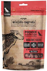 Wiejska Zagroda Przysmaki Suszone Kąski z Wołowiną dla psa 100g