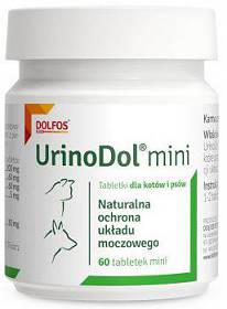 Dolfos UrinoDol MINI dla psa i kota Suplement diety 60 tab.
