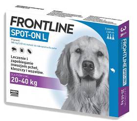 FRONTLINE Spot On dla Psa 20-40kg Krople na kleszcze rozm. L 3szt.